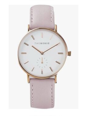 NWOT** Anthropologie The Horse Classic Watch In Rose Gold & Baby Pink